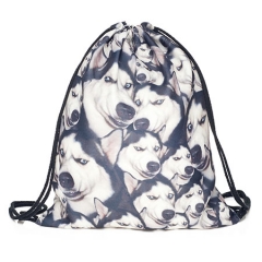 Drawstring bag multi husky