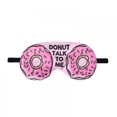 眼罩粉底粉色甜甜圈黑色字母pink donuts
