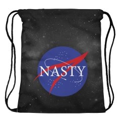 束口袋灰底蓝色星球nasty planst