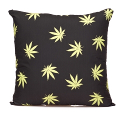 Pillow WEED CZARNO-ZIELONY