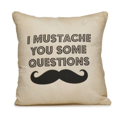 Pillow MUSTACHE QUESTIONS