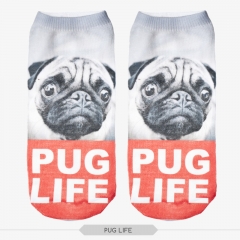 短袜红色巴哥犬pug life