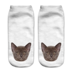 socks brown kitty head