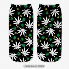 socks weed black green