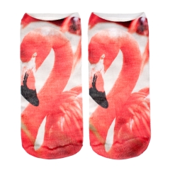 socks flamingo red