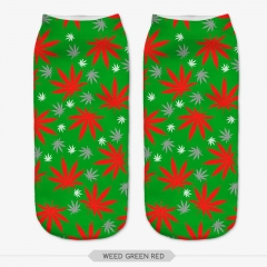 socks weed green red