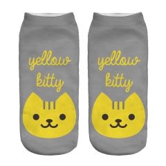 socks yellow kitty