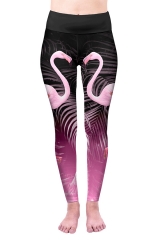 High waist leggings dark flamingo