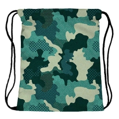 Drawstring bag camo green