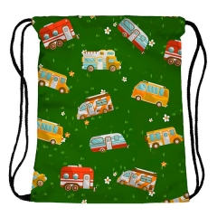 Drawstring bag car green