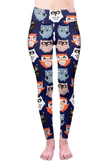 High waist leggings owl cartoon