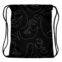 Drawstring bag simple portrait