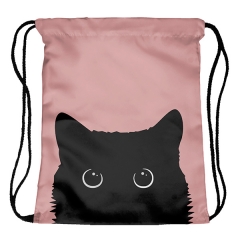 常规束口袋粉底黝黑色的猫swarthy cat
