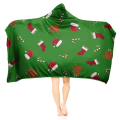 Hoodie blanket christmas hat and socks