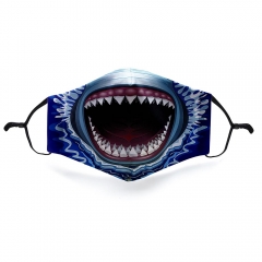 口罩蓝色大海里的鲨鱼