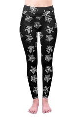 High waist leggings spider web