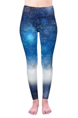 High waist leggings Blue gradient sky