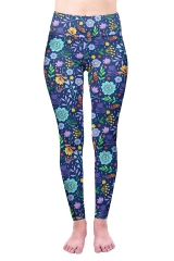 High waist leggings garden of flowers