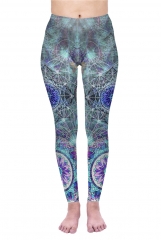 Leggings geometric mandala turquoise