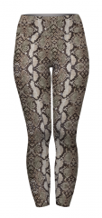 High waist leggings snake skin classic brown big