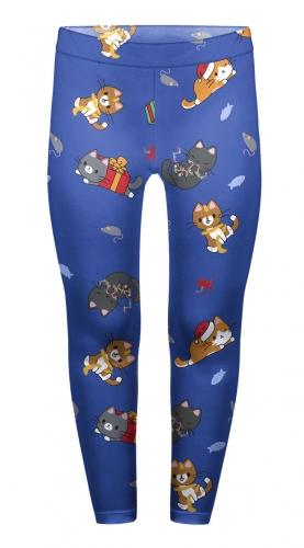 Child leggings kittie krismas