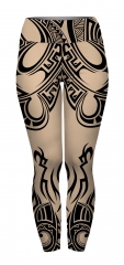 High waist leggings tattoo tribal