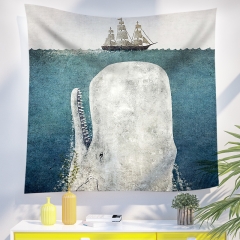 Tapestry Sailboats and Whales