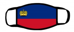 One layer mask  with edge Liechtenstein flag