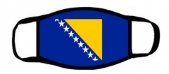 包边一片式口罩波黑国旗Bosnia and herzegovina flag