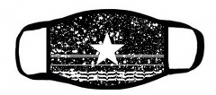 One layer mask  with edge five pointed stars in the sky