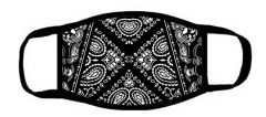 One layer mask  with edge amoeba bandana black