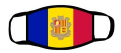 包边一片式口罩安道尔共和国国旗Andorra flag