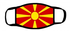 包边一片式口罩马其顿国旗Macedonia flag