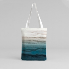 Hand bag within the tides crashing waves prints