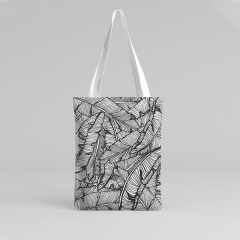 Hand bag black white jungle society decor