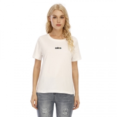 女士短袖T恤色彩渲染Zohra标志logo M码