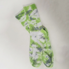 Grass Green Tie-Dye Thick Stockings