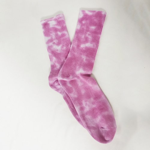 Rose Red Tie-Dye Thick Stockings