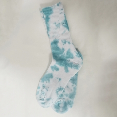 Cyan Tie Dye Thick Stockings