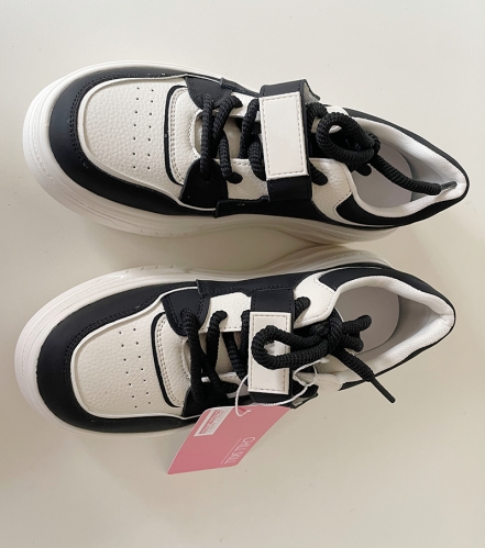 CHILL SKILL Women's Casual Black & White Sneaker