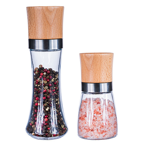 Pepper Grinder With Wood Lid