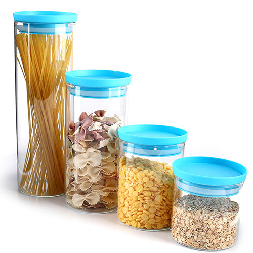 Glass storage jar