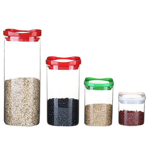 Glass storage jar