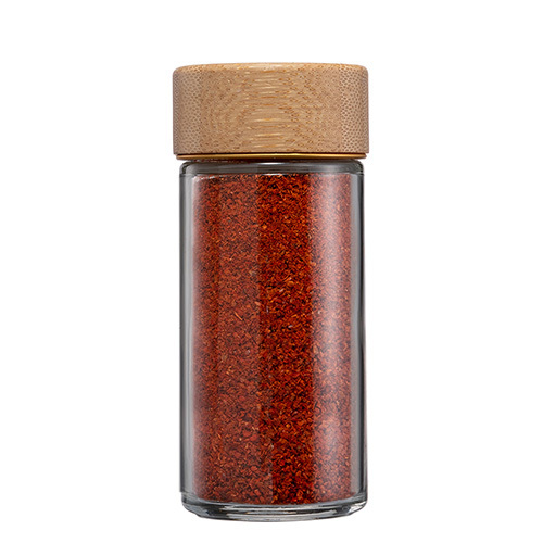 Bamboo lid spice bottle