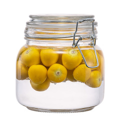 Glass storage jar