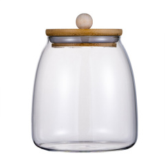 Glass storage jar