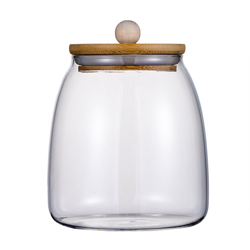 Glass storage jar
