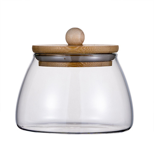 Glass storage jar