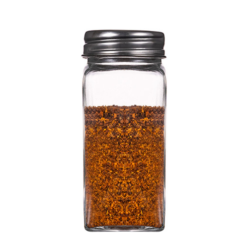 Square glass spice shaker