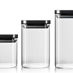 Glass storage jar